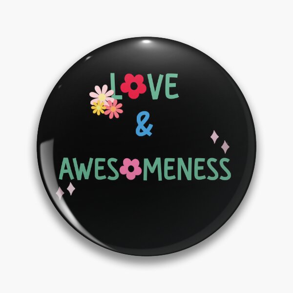 Item preview, Love and awesomeness – Cute Floral Positive Vibes Design designed and sold by Navitaloves.
