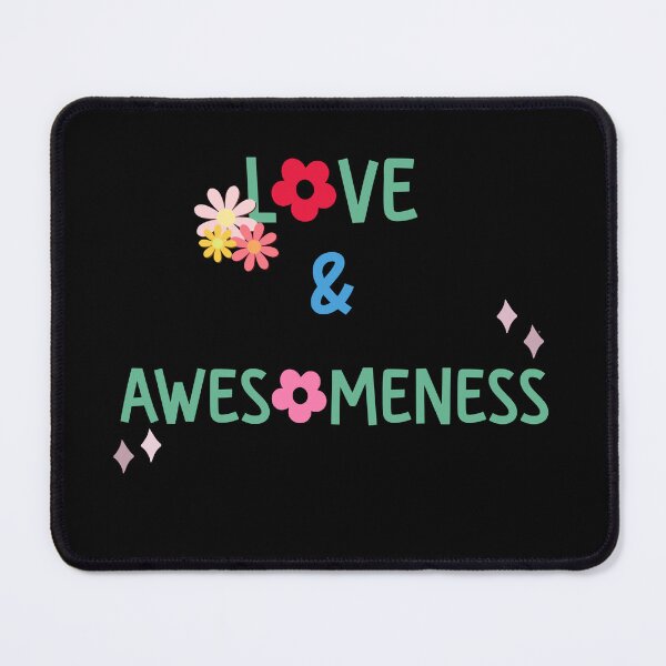 Item preview, Love and awesomeness – Cute Floral Positive Vibes Design designed and sold by Navitaloves.