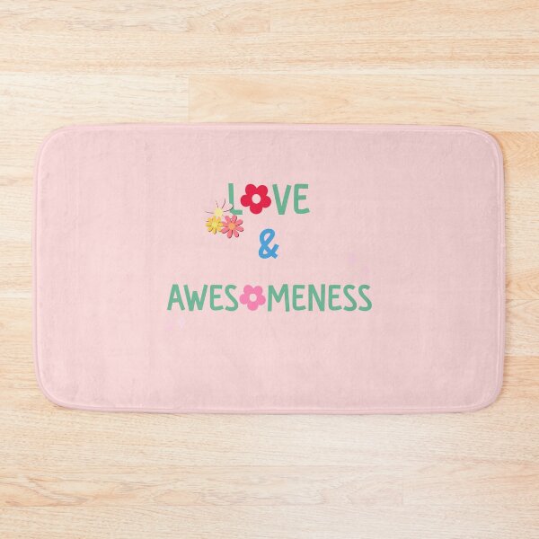 Item preview, Love and awesomeness – Cute Floral Positive Vibes Design designed and sold by Navitaloves.