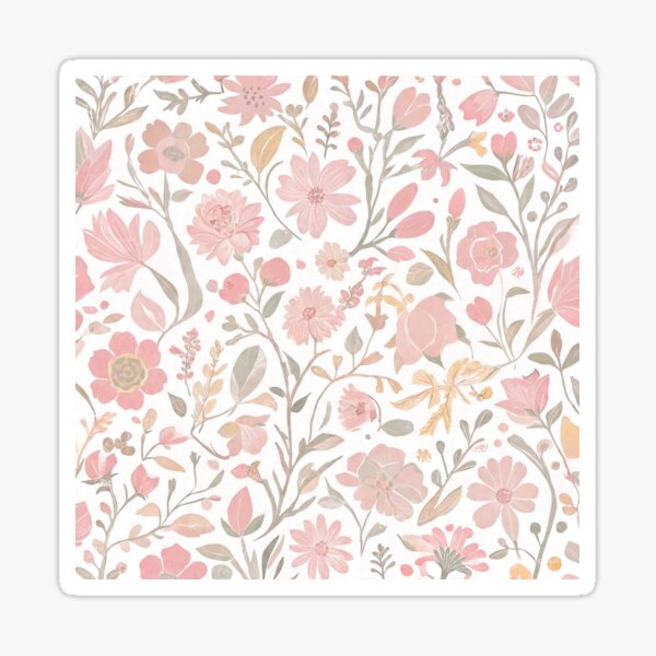 Item preview, Soft Pastel Pink Florals designed and sold by cheldoradoe.