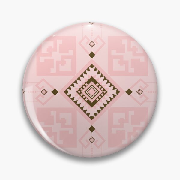 Item preview, Pink and Brown Geometric Ethnic Textile Pattern designed and sold by kasune-shop.
