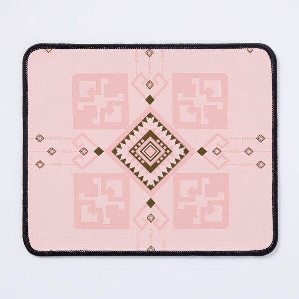 Item preview, Pink and Brown Geometric Ethnic Textile Pattern designed and sold by kasune-shop.