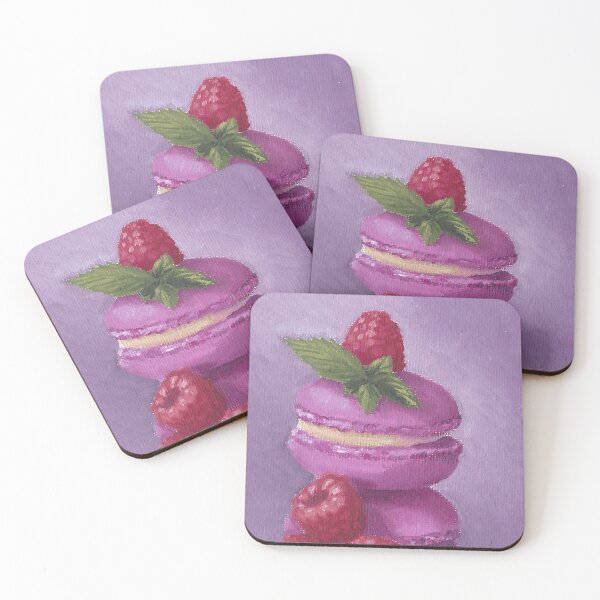 Item preview, Macarons and raspberry painting designed and sold by Assol Kovtun.