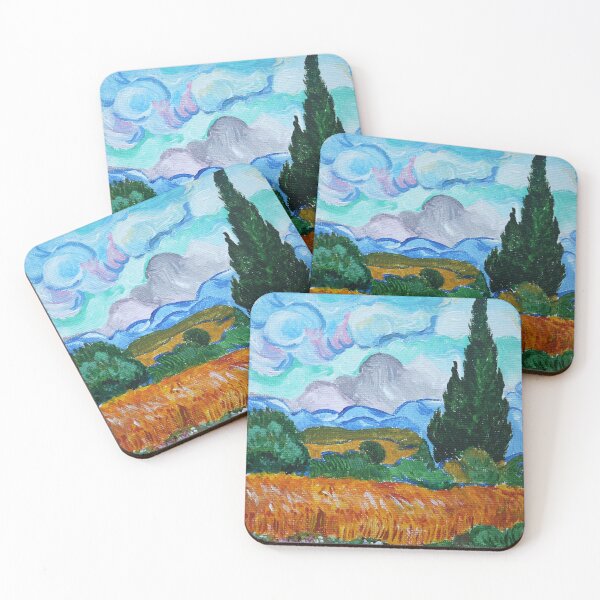 Item preview, Wheatfield with cypress in Van Gogh style designed and sold by Assol Kovtun.