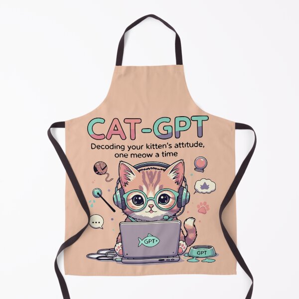Artikelvorschau, CAT-GPT – Süßes KI-Kätzchen-Übersetzer-T-Shirt | Lustiges, technisch inspiriertes Katzen-Meme-Shirt entworfen und verkauft von MAGICKEY2024.