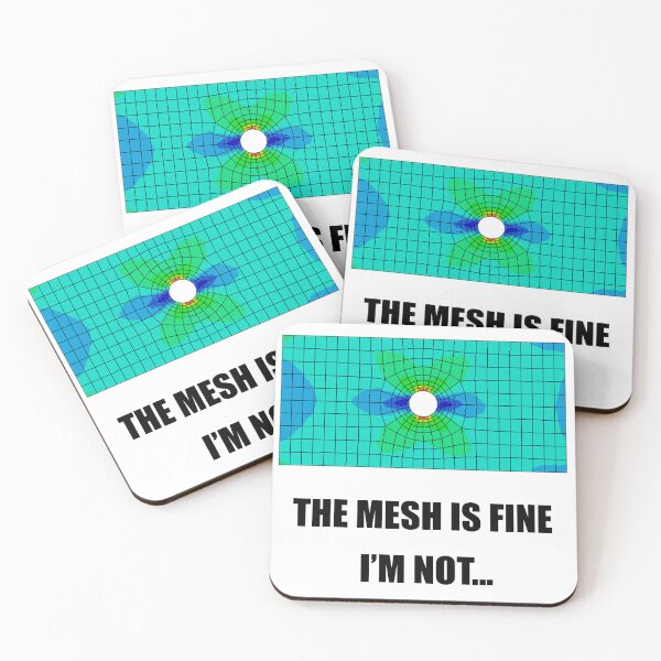 Item preview, Funny FEA Engineering Shirt – “The Mesh Is Fine. I’m Not.” | Simulation Nerd Humor designed and sold by feamaster.