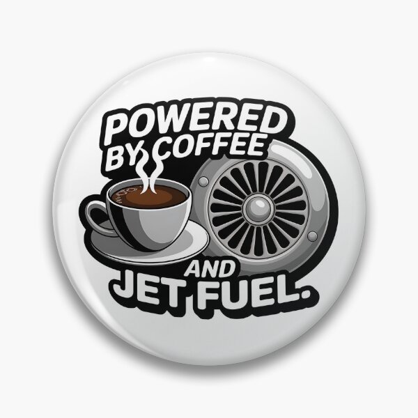 Item preview, Impulsado por café y combustible para aviones - Enfermera de vuelo designed and sold by CuteDesignables.