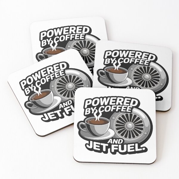 Item preview, Powered by Coffee & Jet Fuel - Flight Nurse designed and sold by CuteDesignables.