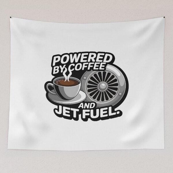 Item preview, Powered by Coffee & Jet Fuel - Flight Nurse designed and sold by CuteDesignables.