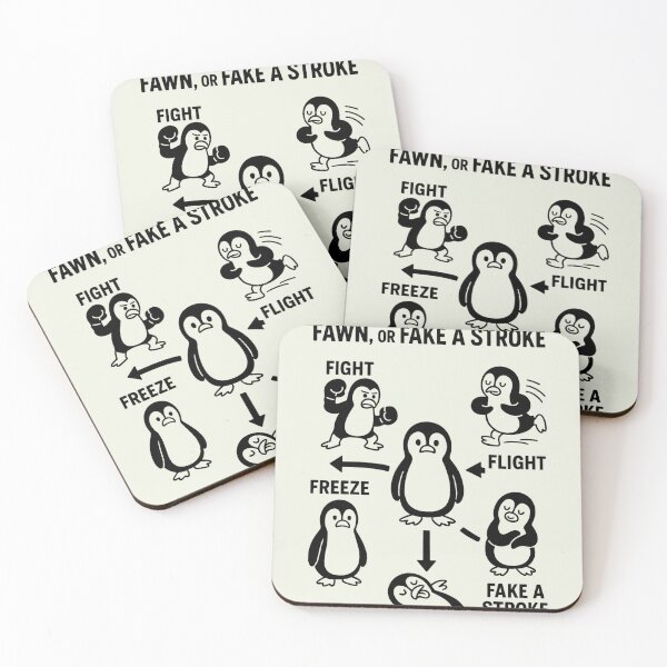 Item preview, Fight, Flight, Freeze, Fawn... or Fake a Stroke. designed and sold by FrameFlow.