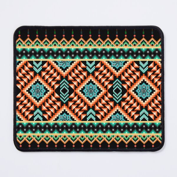 Item preview, Vibrant Ethnic Pixel Seamless Pattern - Terracotta & Turquoise designed and sold by Khwanchai.