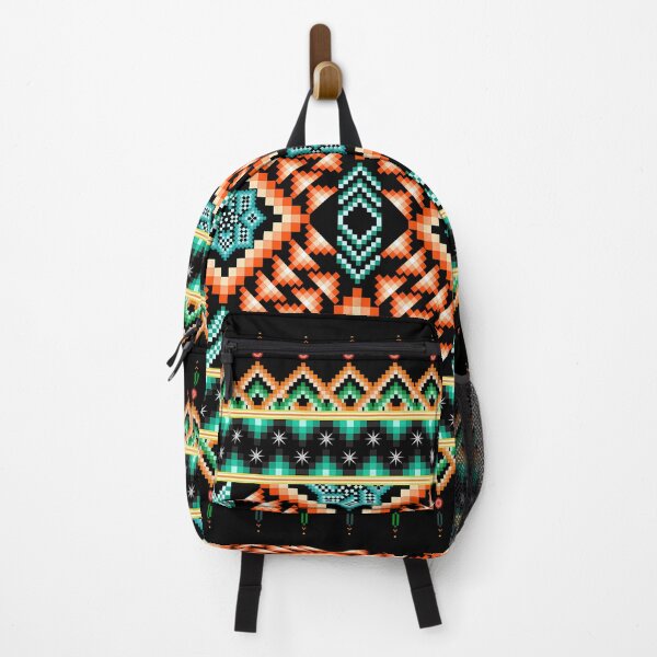 Item preview, Vibrant Ethnic Pixel Seamless Pattern - Terracotta & Turquoise designed and sold by Khwanchai.