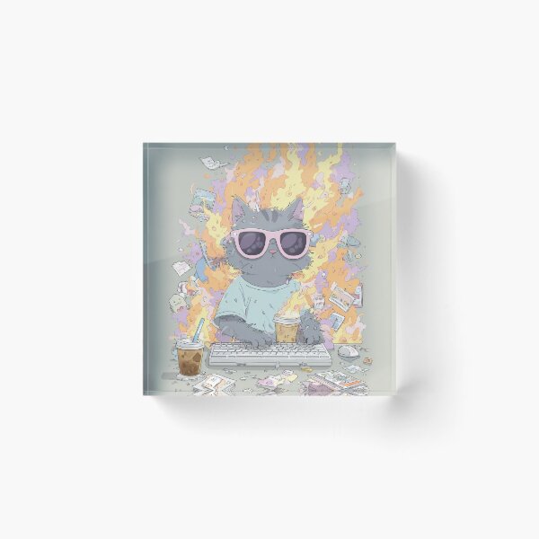 Item preview, Deadline? Never Heard of Her – Cool Cat in Chaos designed and sold by Tenalxp.