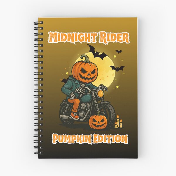 Item preview, Midnight Rider , Pumpkin Edition | Men's Halloween Graphic designed and sold by skkyfaithArtz.