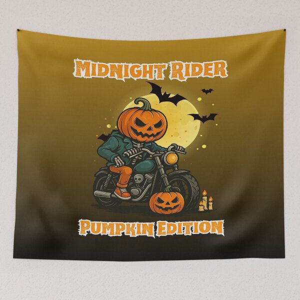 Item preview, Midnight Rider , Pumpkin Edition | Men's Halloween Graphic designed and sold by skkyfaithArtz.