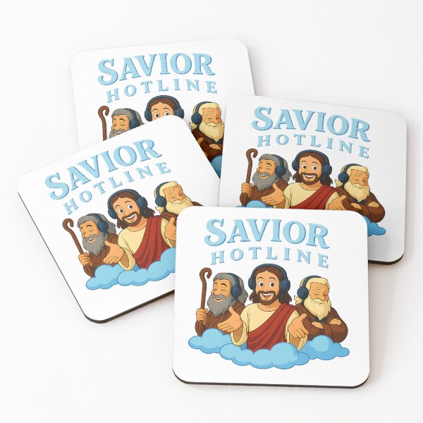 Item preview, Savior Hotline Christian Cartoon Art – Funny Faith-Based Heaven Call Center Design designed and sold by VueArts.