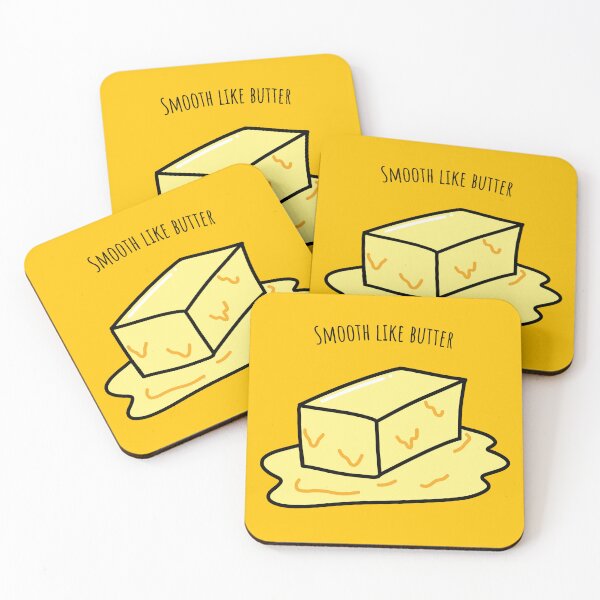 Item preview, Smooth Like Butter – Cute Kawaii Food Pun Design designed and sold by Niiyoon's Designs.