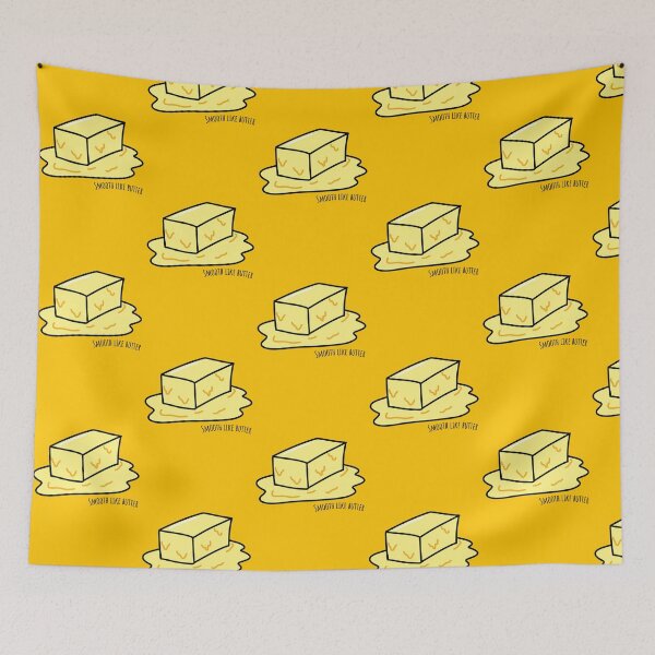 Item preview, Smooth Like Butter – Cute Kawaii Food Pun Design designed and sold by Niiyoon's Designs.