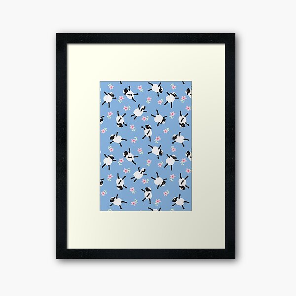 Item preview, Agneaux dansants en bleu designed and sold by Studio Moo Designs.
