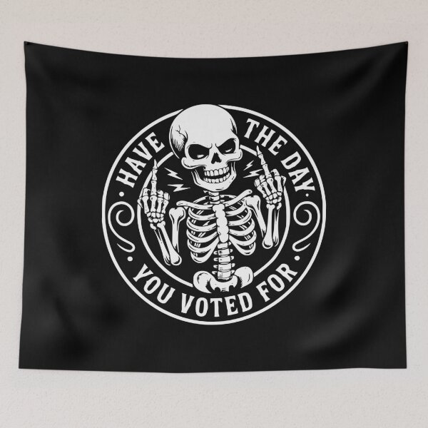 Item preview, Eff Off Skeleton Middle Fingers Anti Cult Voters designed and sold by EthosWear.
