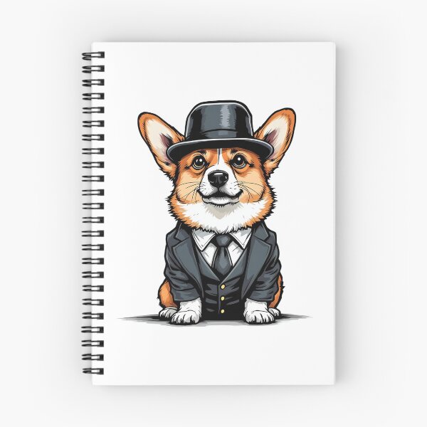 Item preview, A cute corgi dog wearing a suit and a gentleman's hat designed and sold by DOG DESIGN.