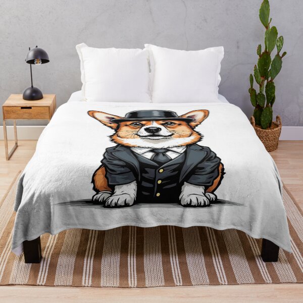 Item preview, A cute corgi dog wearing a suit and a gentleman's hat designed and sold by DOG DESIGN.