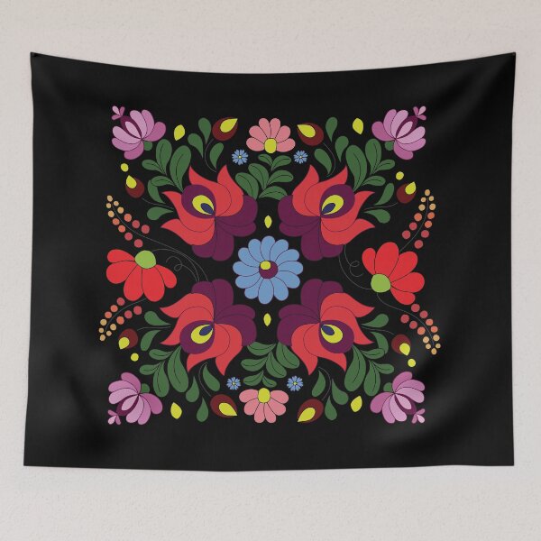 Item preview, Hungarian Matyo Floral Mandala – Boho Folk Art Pattern for Home Decor & Gifts designed and sold by Molnarisa.