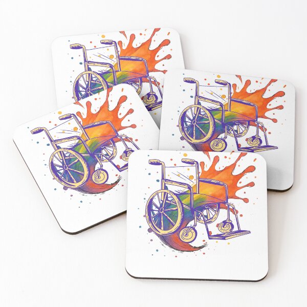 Item preview, Rainbow Splash Wheelchair – Disability Pride Art Without Text designed and sold by The Long Pain.