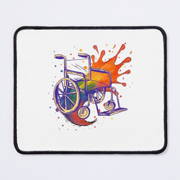 Item preview, Rainbow Splash Wheelchair – Disability Pride Art Without Text designed and sold by The Long Pain.