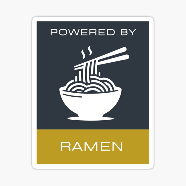 Item preview, Powered by Ramen (white) designed and sold by JY-Horizons.