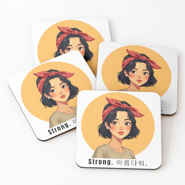 Item preview, Strong. 아름다워. Asian Feminist Art - Empowering Woman Illustration designed and sold by Vividdesignsau.