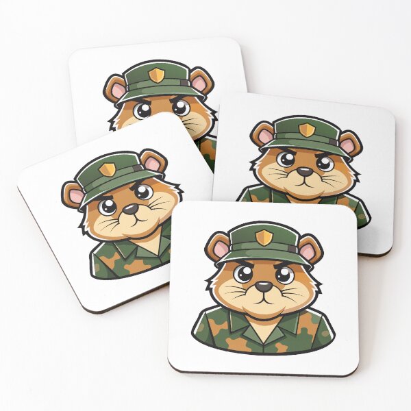 Item preview, Hamster in Camouflage Military Uniform and Cap. designed and sold by GregorySmithRed.