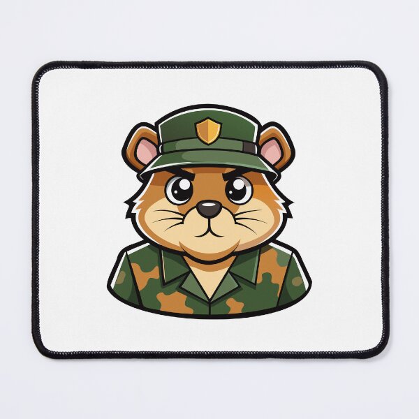 Item preview, Hamster in Camouflage Military Uniform and Cap. designed and sold by GregorySmithRed.