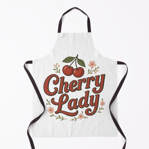 Item preview, Cherry Lady Vintage Retro Cute Fruit Typography designed and sold by JerdbordinShop.