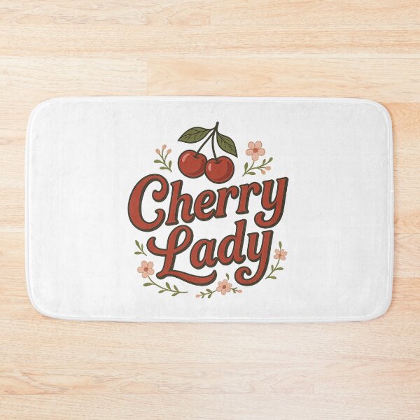 Item preview, Cherry Lady Vintage Retro Cute Fruit Typography designed and sold by JerdbordinShop.