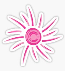 Pink Sun Outline Sticker