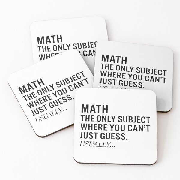 Item preview, Math: The Only Subject You Can’t Just Guess (Usually…) – Nerdy Teacher Quote Tee designed and sold by JacquieMira.