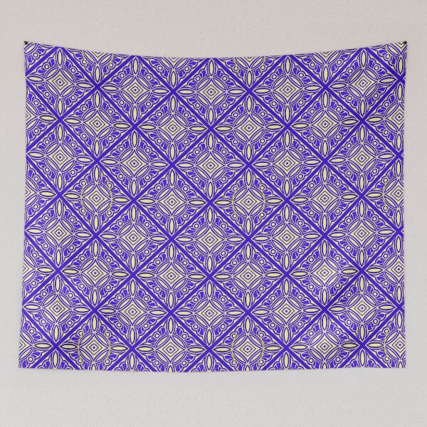 Item preview, Ornamental Diamond Floral Tile designed and sold by quirkyart123.