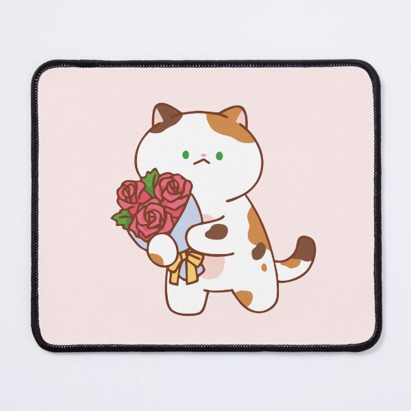 Item preview, Cat with rose bouquet designed and sold by salposi.