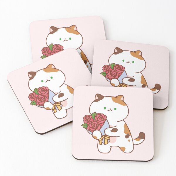 Item preview, Cat with rose bouquet designed and sold by salposi.