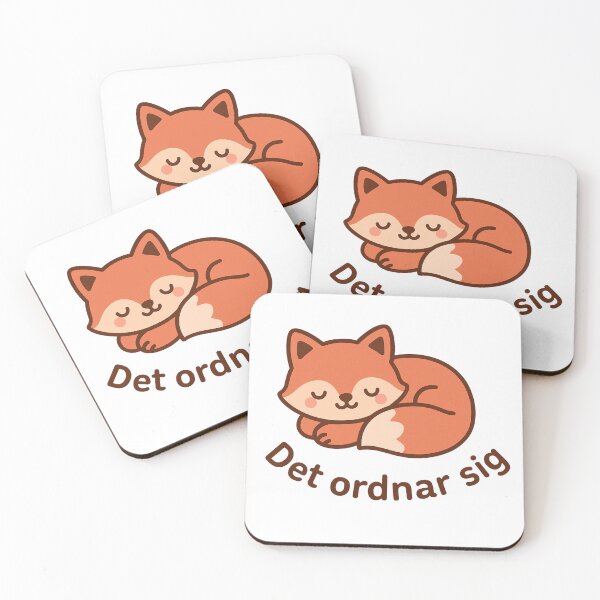 Item preview, “Det order next – Kawaii Fox Swedish Calm Design” designed and sold by crm_grafica.