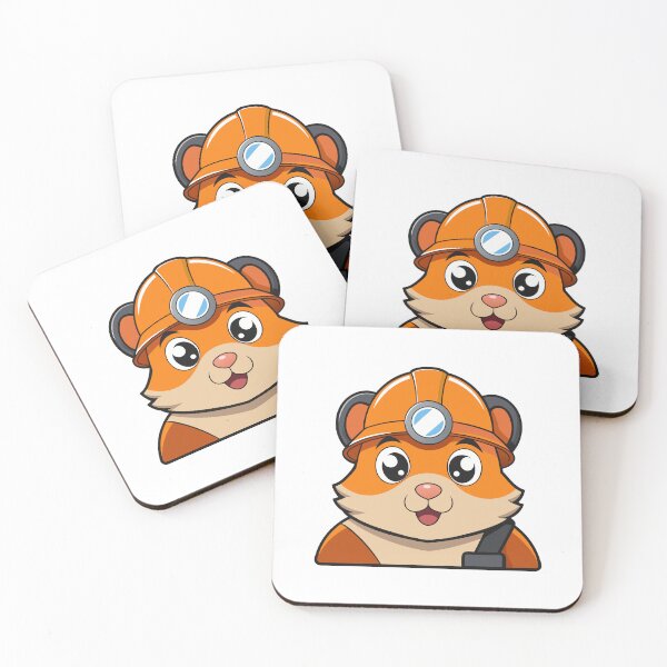 Item preview, Hamster in Orange Miner Helmet with Headlamp. designed and sold by GregorySmithRed.