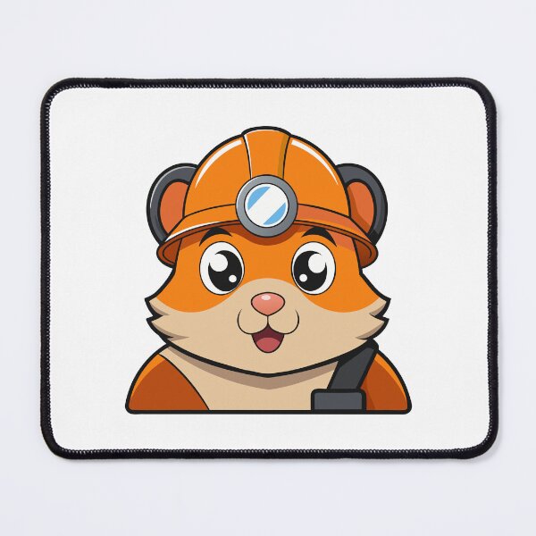 Item preview, Hamster in Orange Miner Helmet with Headlamp. designed and sold by GregorySmithRed.
