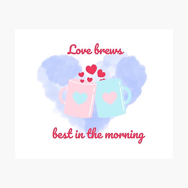 Item preview, Lazy Morning Love – Couple & Coffee designed and sold by SR-Soulprints.