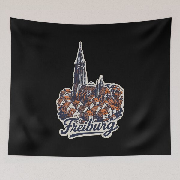 Item preview, Freiburg Brushlettering Cityscape designed and sold by Boogosh.