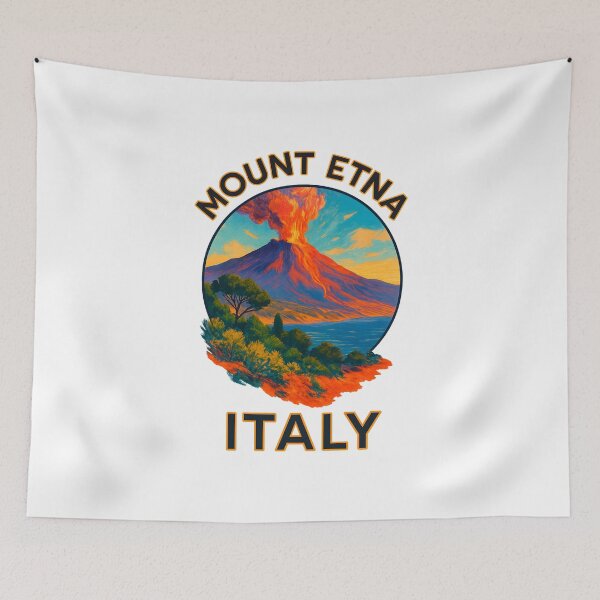 Item preview, Mount Etna Volcano - Sicily Italy Landscape Art designed and sold by inkNext.