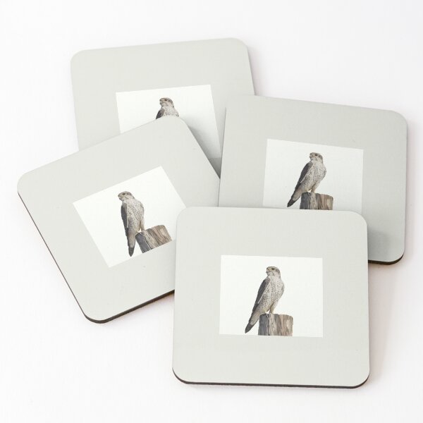 Item preview, Prairie Falcon on Stump Rectangle designed and sold by Ktwlf.