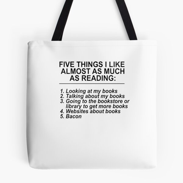Item preview, 5 Things I Like Almost As Much As Reading V3 designed and sold by TeeTimeGuys.