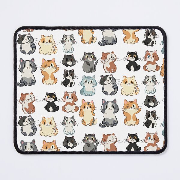 Item preview, cute funny cat pattern cheerful colorful round cats,aesthetic cat art,funny cat,Cat Lover,cute cat,cat pattern designed and sold by Expressions-Sel.