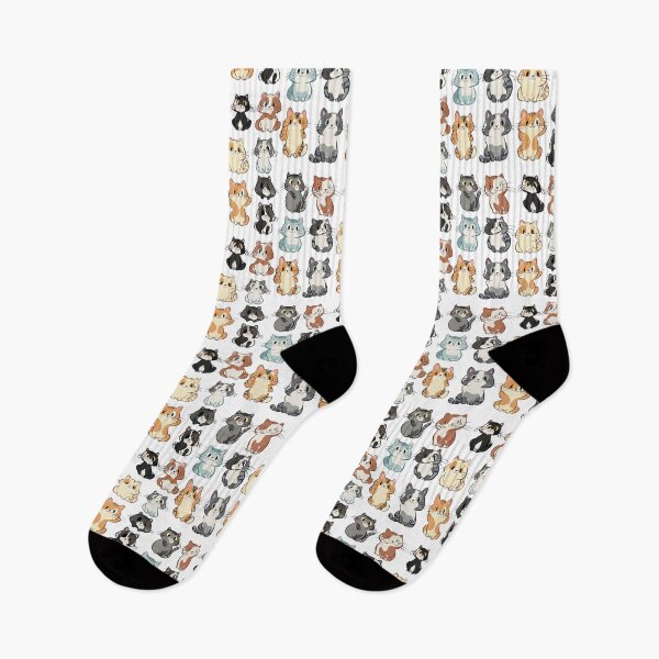 Item preview,  cute funny cat pattern cheerful colorful round cats,aesthetic cat art,funny cat,Cat Lover,cute cat,cat pattern designed and sold by Expressions-Sel.